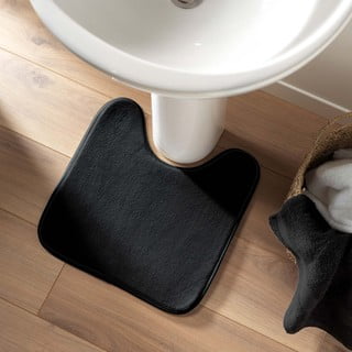 Černá WC koupelnová předložka 45x45 cm Vitamine – douceur d'intérieur