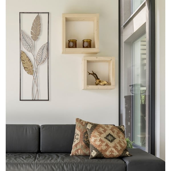 Nástěnná dekorace ve zlaté barvě Mauro Ferretti Foglie, 30,5 x 91 cm-image-1