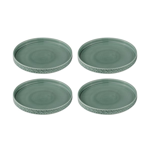 Tyrkysové dezertní  porcelánové talíře v sadě 4 ks ø 20 cm Heath Jade – Ladelle