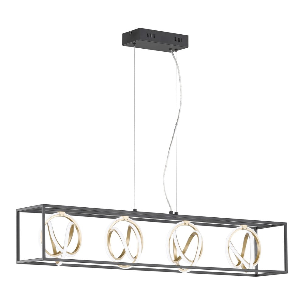 Černé LED stmívatelné závěsné svítidlo Gisi – Fischer & Honsel