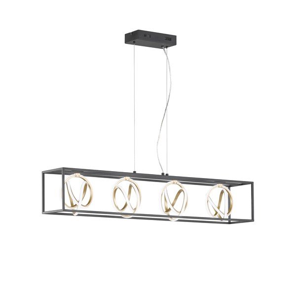 Černé LED stmívatelné závěsné svítidlo Gisi – Fischer & Honsel