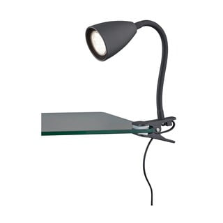 Matně černá stolní lampa s klipem (výška 20 cm) Wanda – Trio