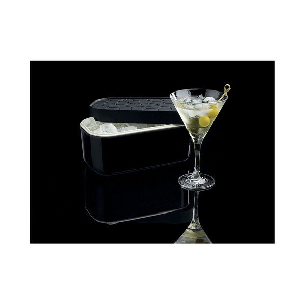 Černý chladící box s tvořítkem na led Lékué Ice-image-4