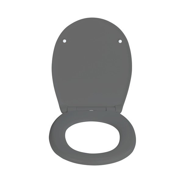 Šedé WC sedátko z nerezové oceli Wenko Vorno-image-1