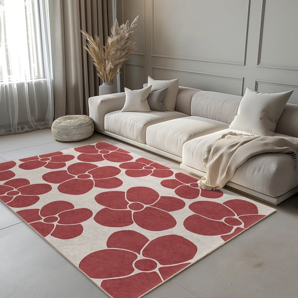 Červený pratelný koberec 120x180 cm Red Meadow – Mila Home-image-1