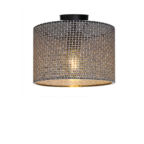 Šedé stropní svítidlo s textilním stínidlem ø 30 cm Goza – Squid Lighting