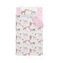 Růžové/krémové dětské povlečení na jednolůžko 135x200 cm Happy Horses – Catherine Lansfield
