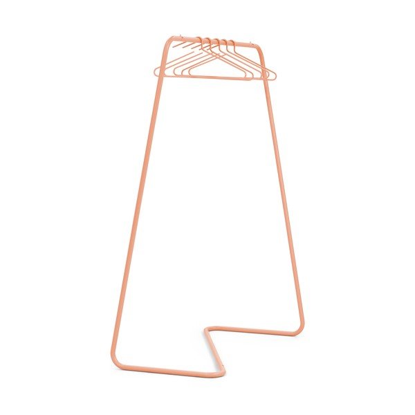 Ocelový stojan na oblečení v lososové barvě 118x160x57 cm Hang-On – Spinder Design