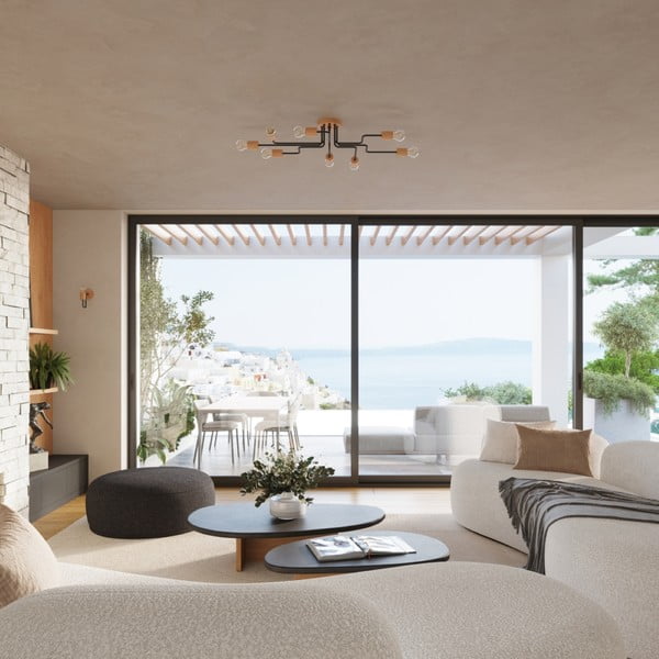 Stropní svítidlo v černo-přírodní barvě 58x75 cm Dazzle – Sollux-image-3