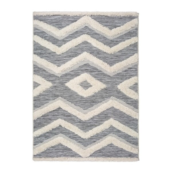 Bílo-šedý koberec Universal Cheroky Waves, 55 x 110 cm