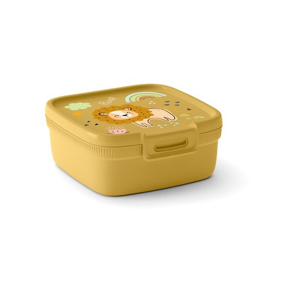 Žlutý plastový dětský svačinový box – Curver