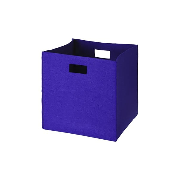 Plstěná krabice 36x35 cm, středně modrá