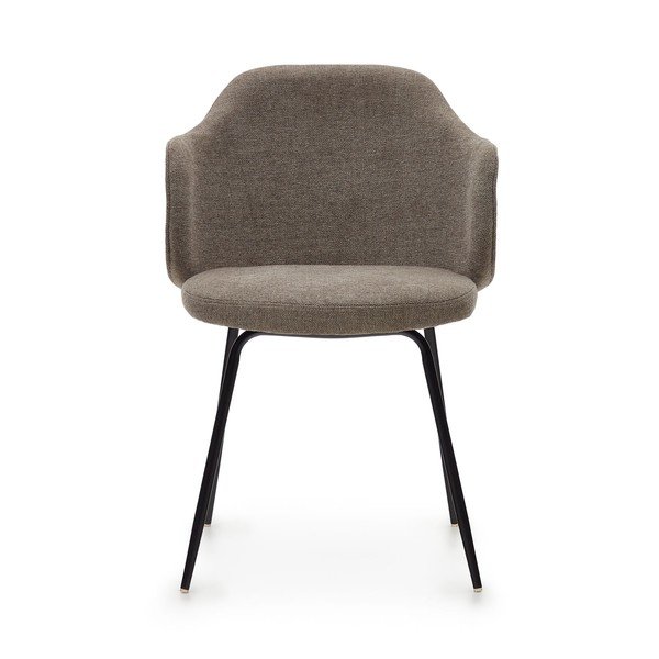 Hnědá čalouněná jídelní křesla v sadě 2 ks Yunia – Kave Home-image-3