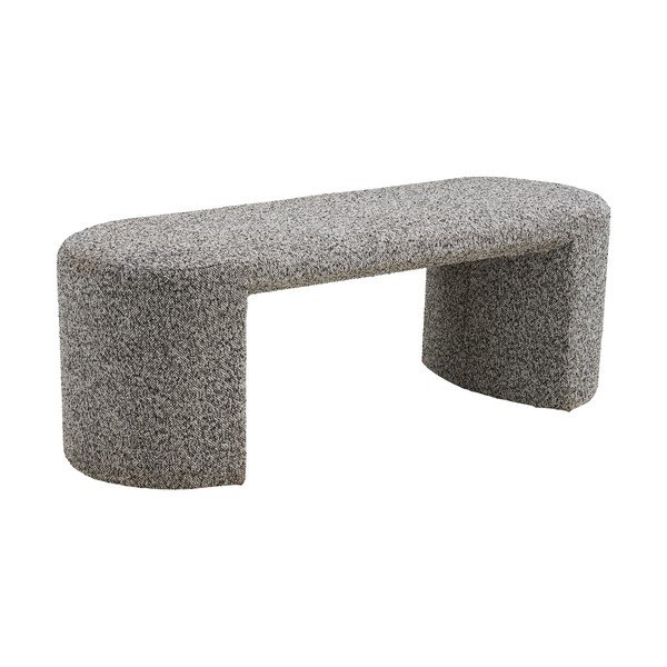 Šedá lavice z textilie bouclé Westport – House Nordic-image-2