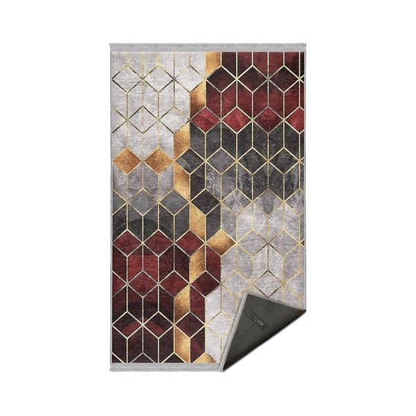 Šedo-vínový pratelný koberec 120x180 cm – Mila Home