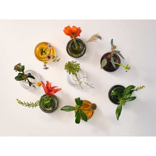 Okrově žlutá skleněná ručně vyrobená váza (výška 9 cm) Inu – Zone-image-4