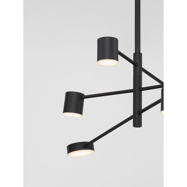 Černé hliníkové LED stmívatelné závěsné svítidlo se stínidlem z akrylového skla ø 100 cm Nordik – Nova Luce-image-2