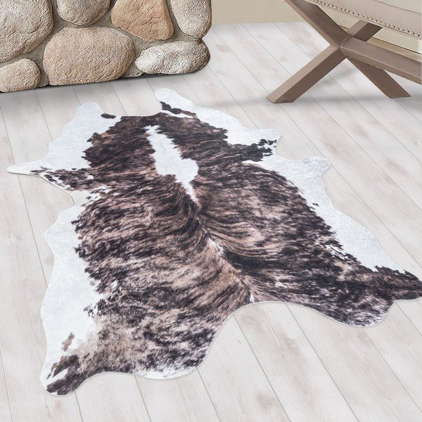 Tmavě hnědá syntetická kůže 100x135 cm Etosha – Ayyildiz Carpets-image-1