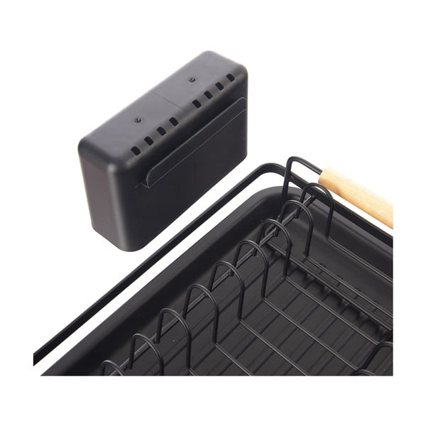 Černý kovový odkapávač 43x23,5 cm Radka – Orion-image-4