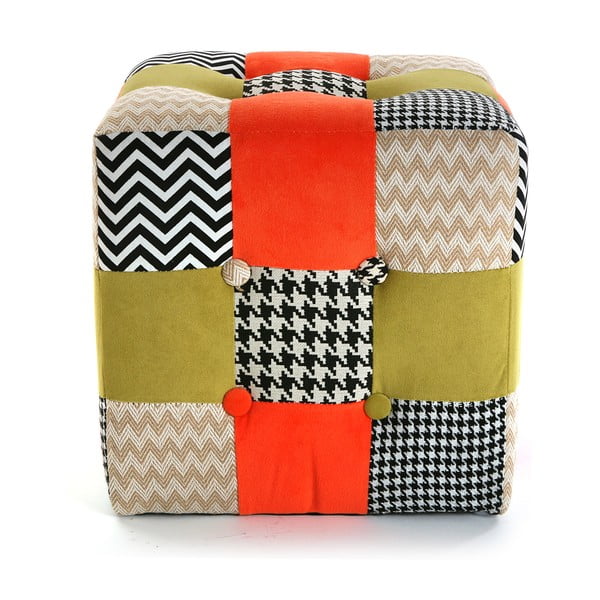 Puf Versa Red Patchwork-image-1