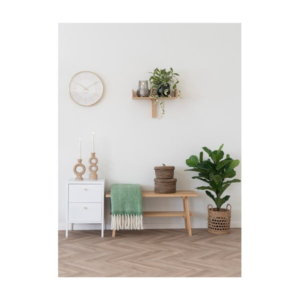 Zelená deka s příměsí vlny 130x170 cm Carmel – House Nordic-image-2