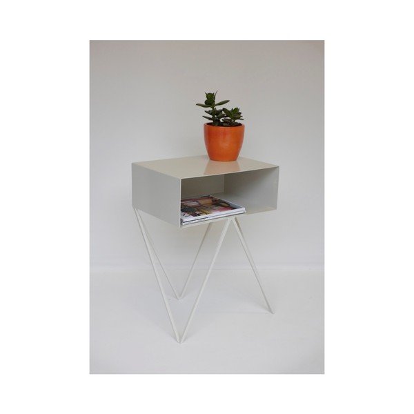 Bílý příruční stolek &New Robot-image-1