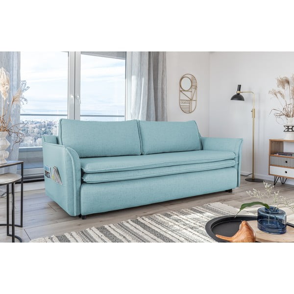 Světle modrá rozkládací pohovka Miuform Charming Charlie-image-4