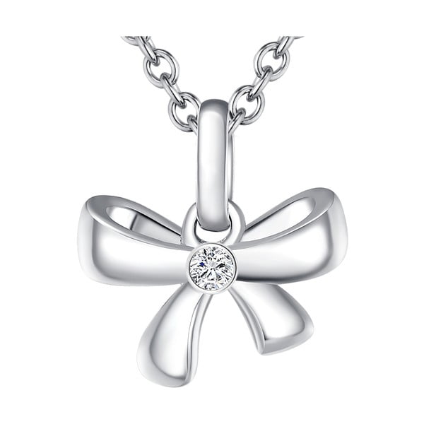 Stříbrný náhrdelník s pravým diamantem Tess Diamonds Aurora, délka 40 cm