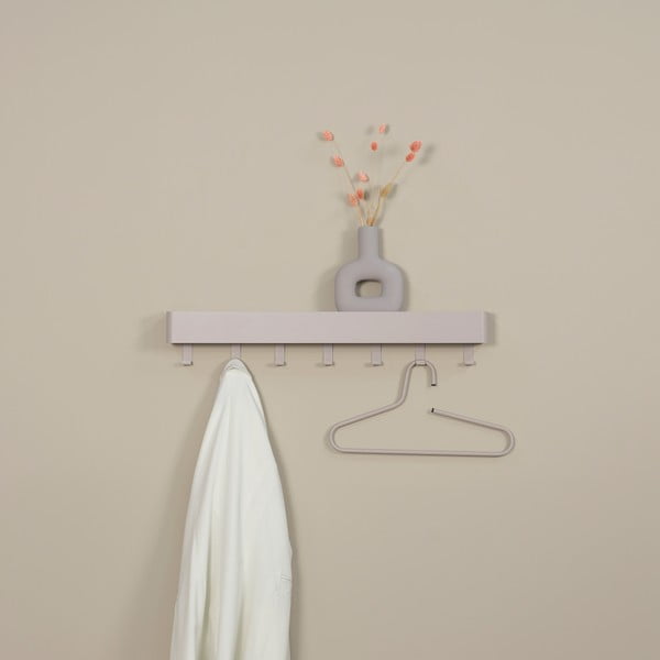Taupe kovový nástěnný věšák s poličkou 72 cm Dax Play – Spinder Design-image-4