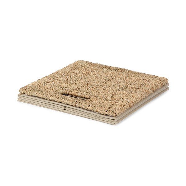 Úložný box z mořské trávy v přírodní barvě 30x30x30 cm – Compactor-image-4