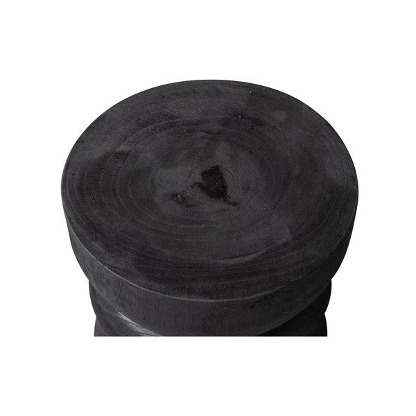 Černá zahradní stolička ze dřeva paulownia WOOOD Bikkel-image-1