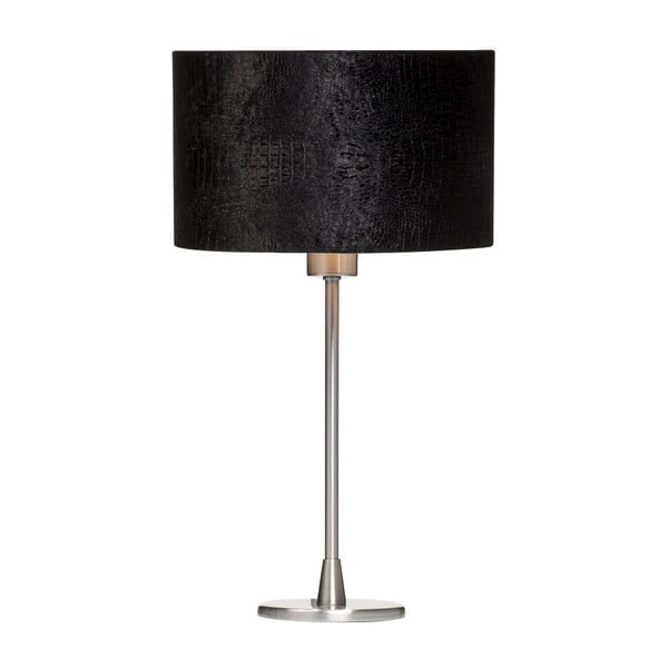 Černá stolní lampa z krokodýlí kůže Creative Lightings Glamour Croco