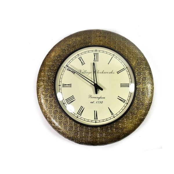 Nástěnné hodiny z tepaného kovu Diu, 47 cm