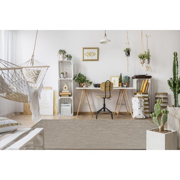 Béžový venkovní koberec Floorita Tatami, 200 x 200 cm-image-1