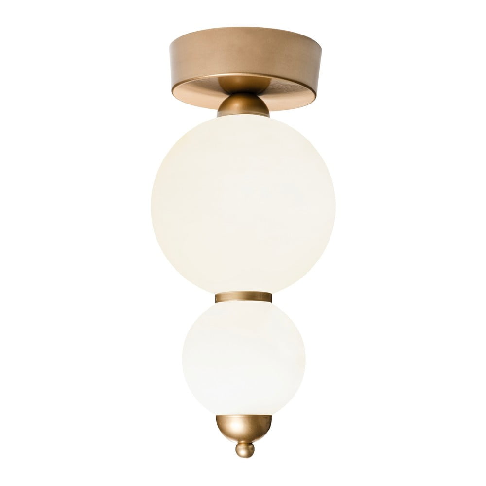 LED stropní svítidlo ve zlaté barvě se skleněným stínidlem ø 15 cm Model-1 – Squid Lighting