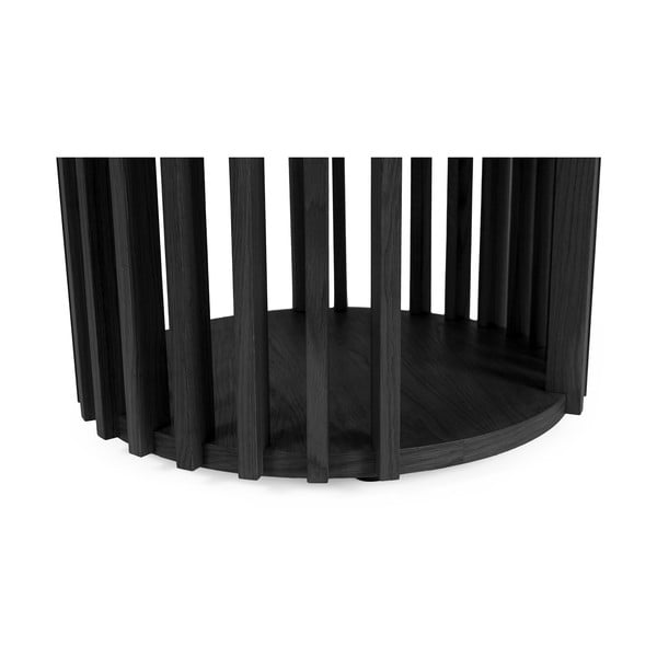 Černý odkládací stolek Woodman Drum, ø 53 cm-image-1