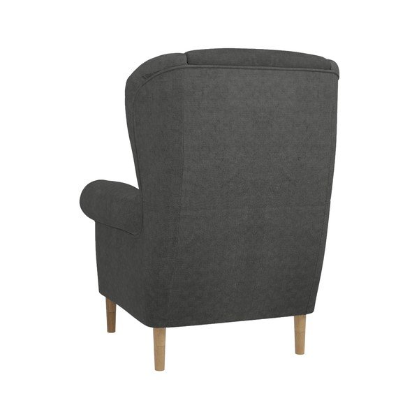 Tmavě šedé křeslo ušák Swan – Ropez-image-2