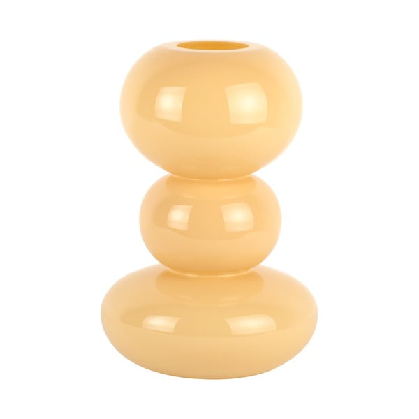 Světle žlutá skleněná váza Bubbles – PT LIVING