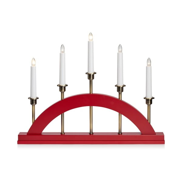 Červená světelná dekorace s vánočním motivem Bridge – Markslöjd