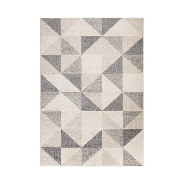Šedo-béžový koberec Flair Rugs Urban Triangle, 133 x 185 cm