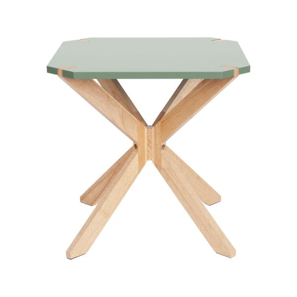 Mátově zelený odkládací stolek Leitmotiv Mister, 45 x 45 cm