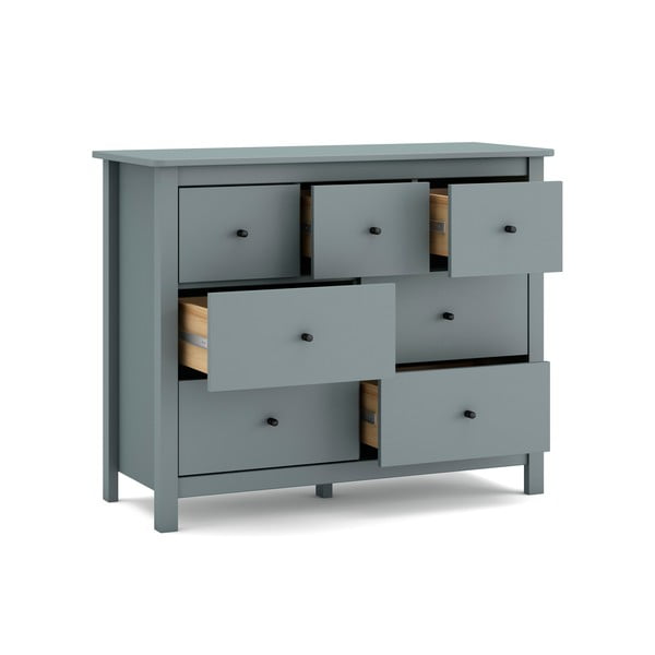 Komoda šedozelená z borovicového dřeva 110x80x40 cm Misti – Marckeric-image-4