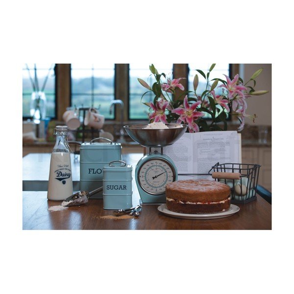 Modrá plechová dóza na cukr Kitchen Craft Nostalgia-image-1