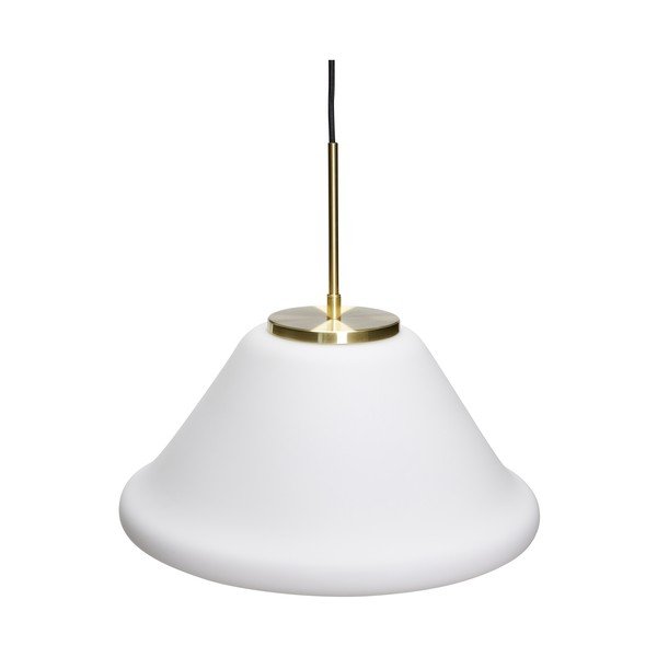 Bílé stmívatelné závěsné svítidlo ø 40 cm Muse – Hübsch-image-2