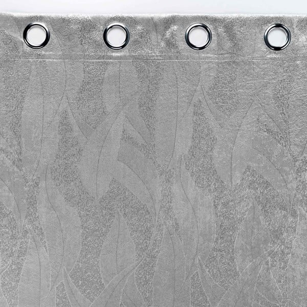 Světle šedý sametový zatemňovací závěs 135x280 cm Melodie – douceur d'intérieur-image-3