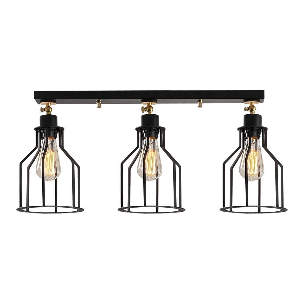 Stropní svítidlo v černé a zlaté barvě s kovovým stínidlem ø 17 cm Alacati – Opviq lights