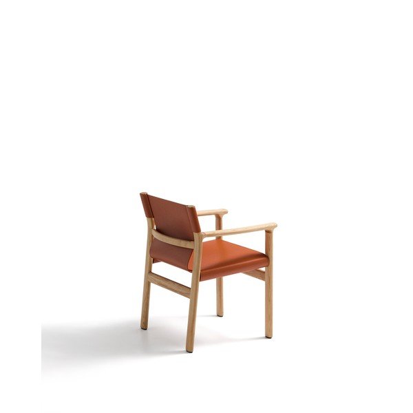 Koňakově hnědá jídelní židle s područkami z jasanového dřeva Jan – Kave Home-image-4