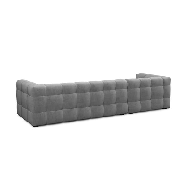 Šedá sametová rohová pohovka Windsor & Co Sofas Vesta, levý roh-image-4