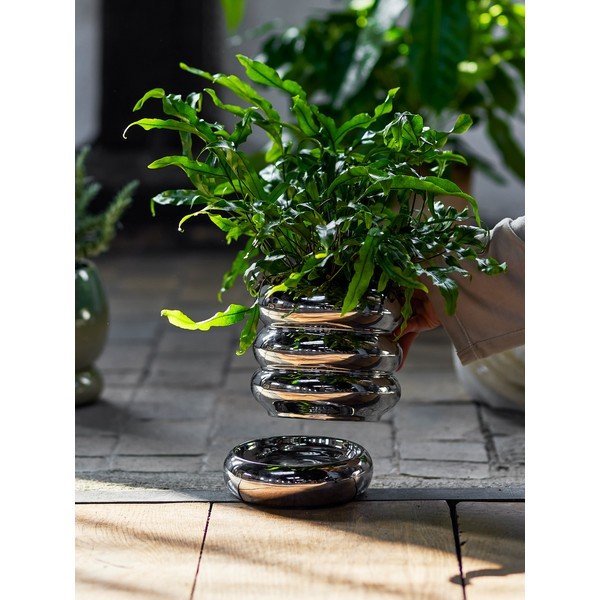 Kameninový obal na květináč ø 16 cm Shine – Bloomingville-image-3