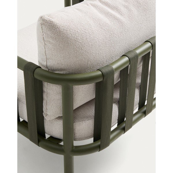 Zelený/béžový hliníkový zahradní lounge set pro 4 osoby Omala – Kave Home-image-3